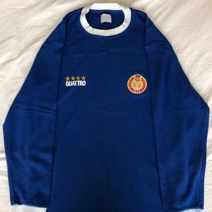 ITALIA Soccer Birra Peroni Blue Shirt Quattro XL, 100% cotton